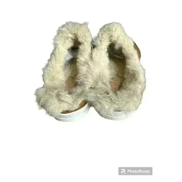 Lauren Ralph Lauren Brown Jinny Faux Fur Trim Mule Slide Slip On Sneaker 8.5/9W - Picture 4 of 7